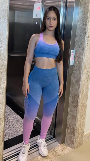Conjunto Legging Gradient Blue Pink