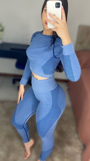 Conjunto Legging Blue Wave