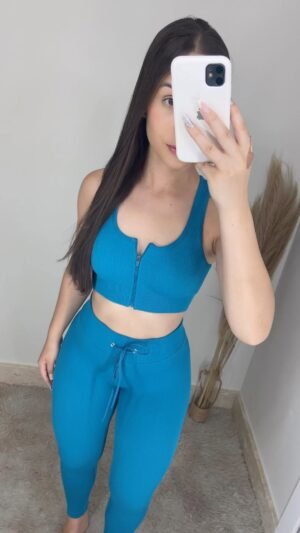 Conjunto Legging Blue Zip