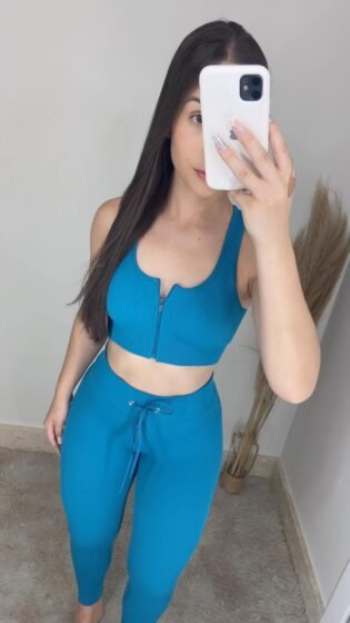 Conjunto Legging Blue Zip